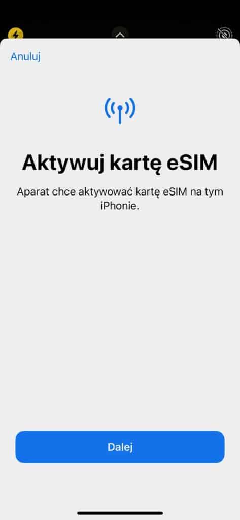 Installieren einer eSIM-Karte bei Apple Schritt 5