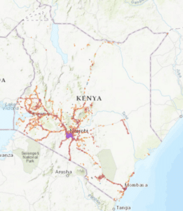 Internet w Kenii esim - zasięg sieci Aritel