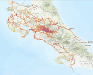 Internet w Kostaryce esim - zasięg sieci Liberty
